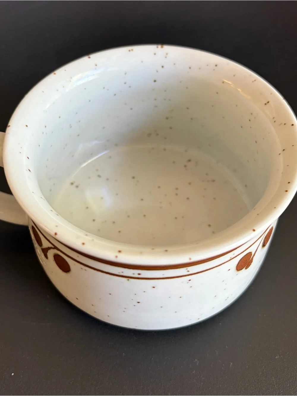Vintage Otagiri stoneware speckled soup or chili mug